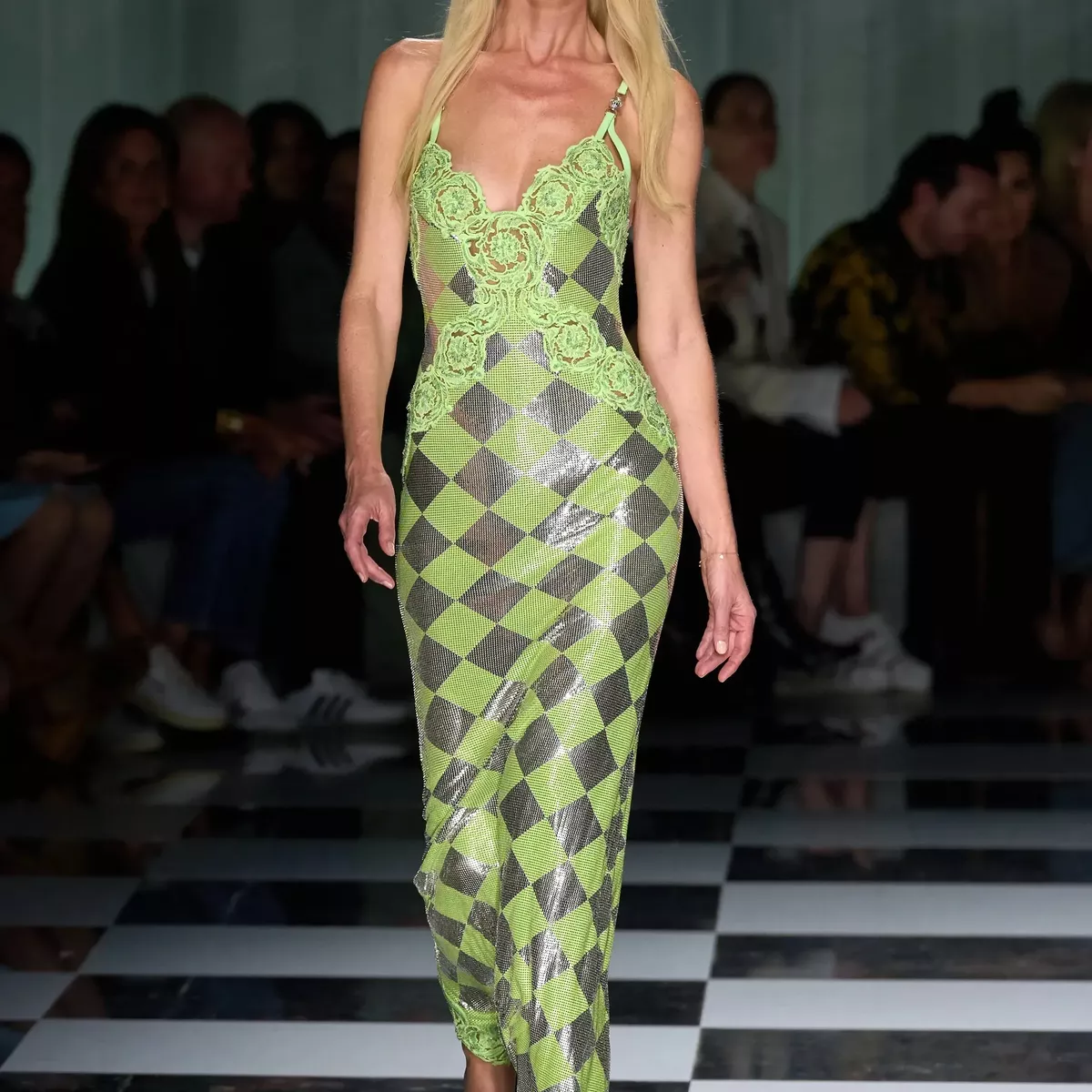 5 things to know about Versace's sorbet-coloured chequerboard SS24