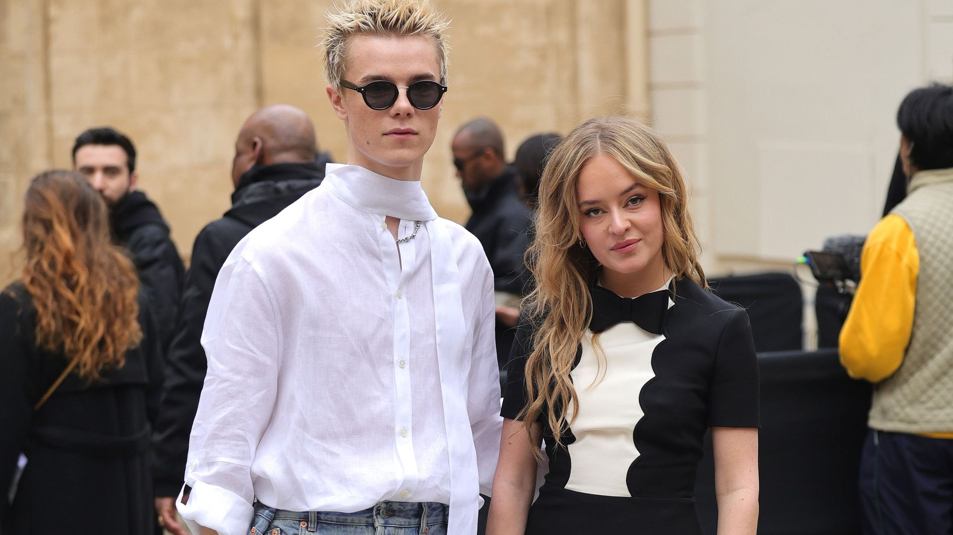 Young Royals' Edvin Ryding and Felicia Maxime serve a Scandinavian
