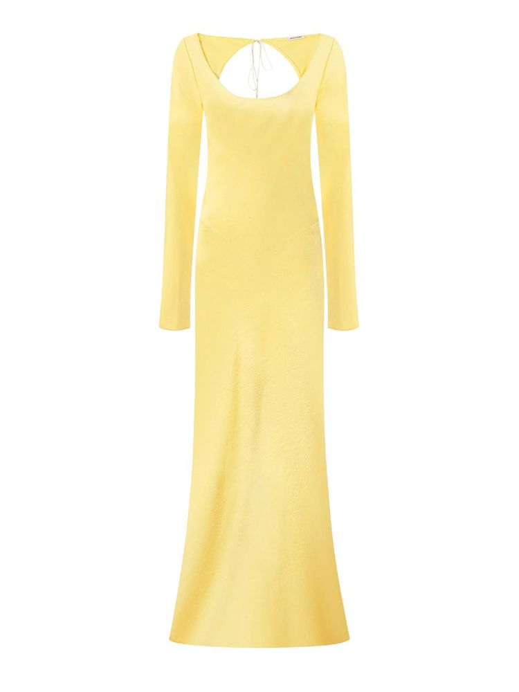 The best yellow satin gown - Anna October - On a white background
