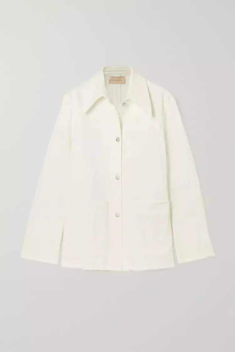 Christopher Kane frayed organic denim jacket