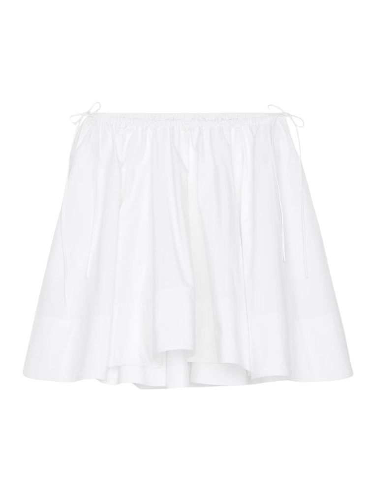 The best white cotton midi skirt - Arket - On a white background