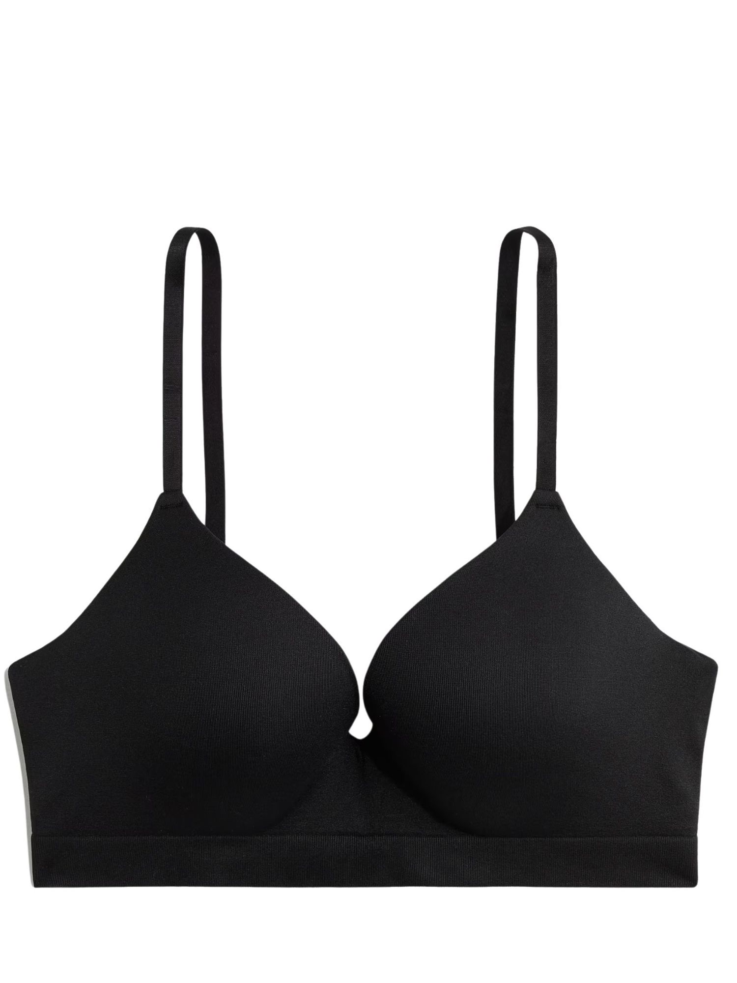 Black seamless push-up bra
