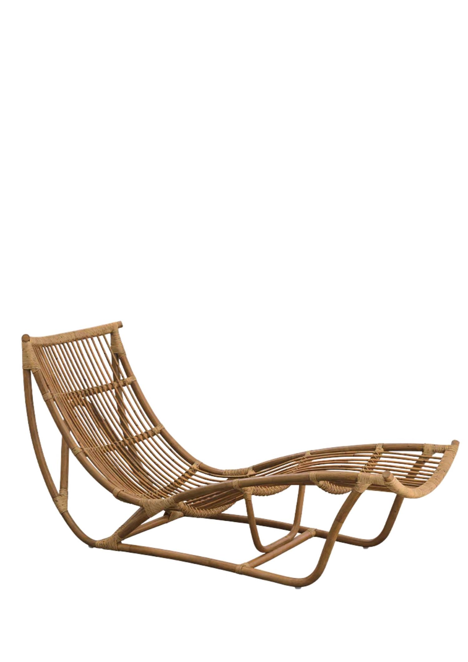 A rattan sun lounger