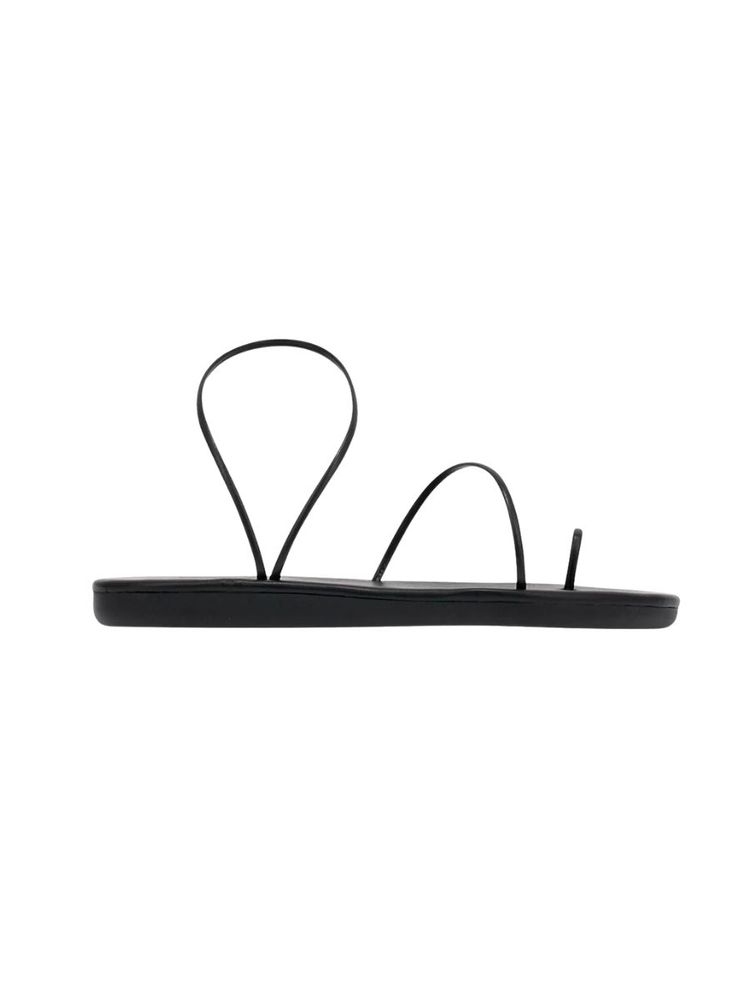 The best black strappy flat sandals - Ancient Greek Sandals - On a white background