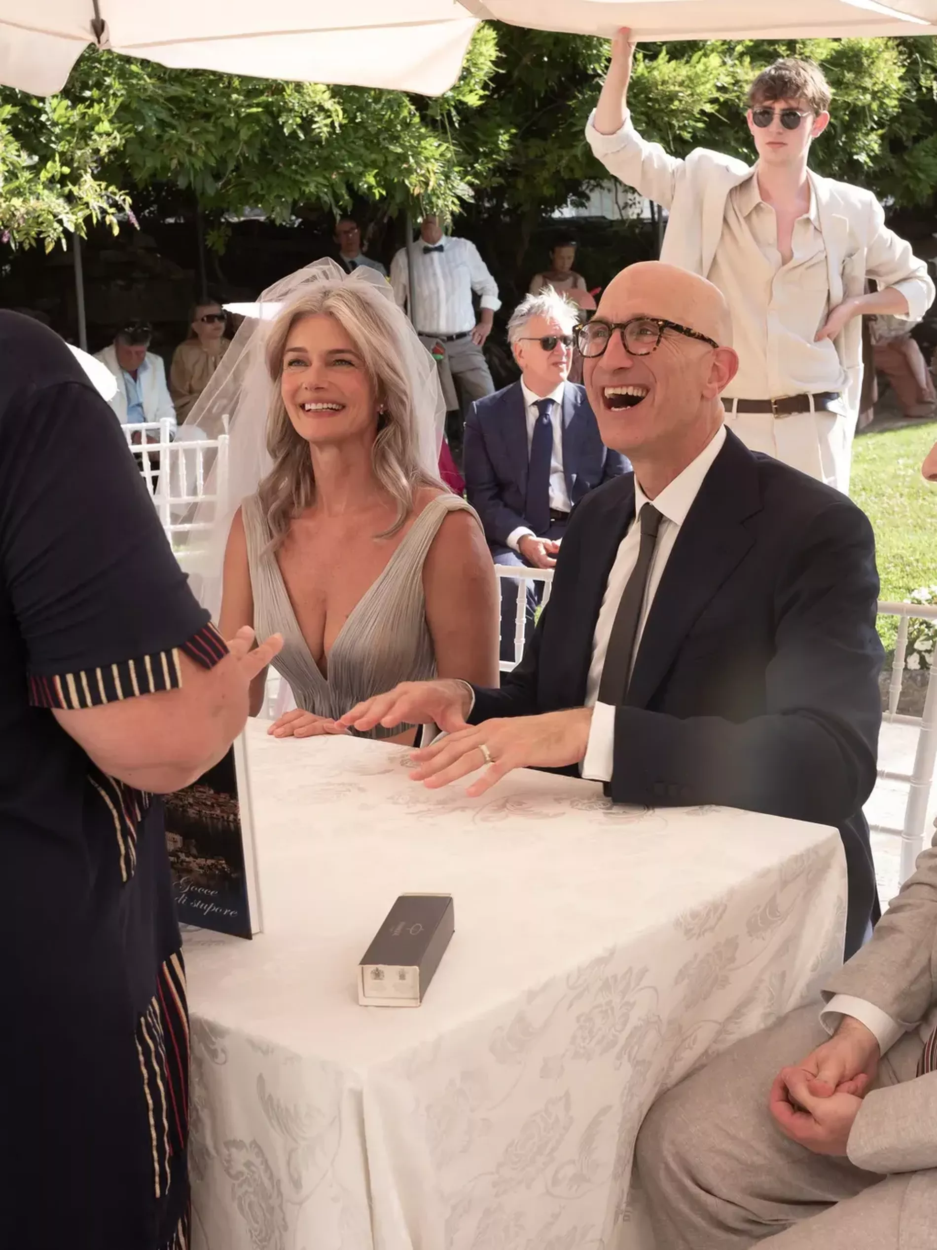 Paulina Porizkova Lakeside Italian Wedding to Jeff Greenstein