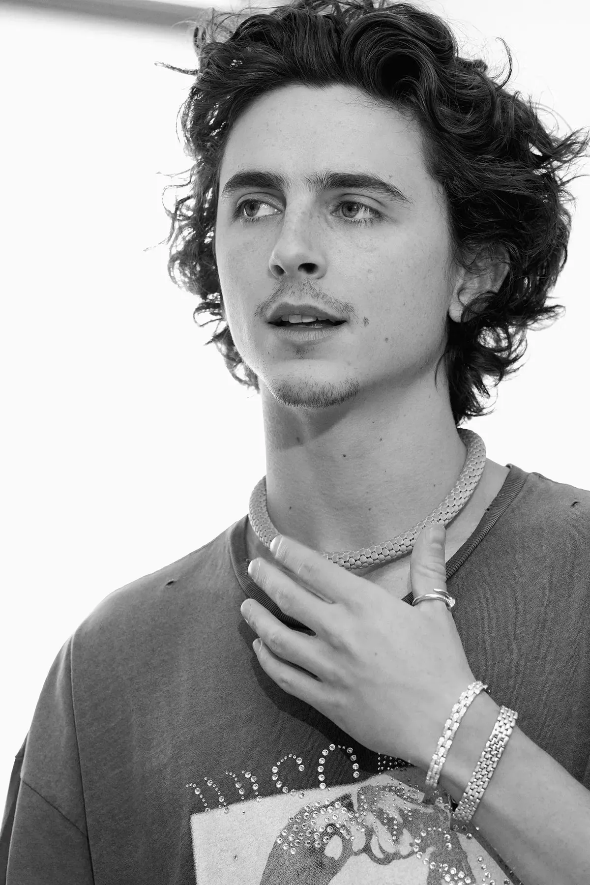 “It’s sleek, it’s uniform in some way but at the same time scattershot,” Chalamet says of the finished piece. “It’s wonderfully inspired by a variety of movements and feelings, the [same] way the film is.”