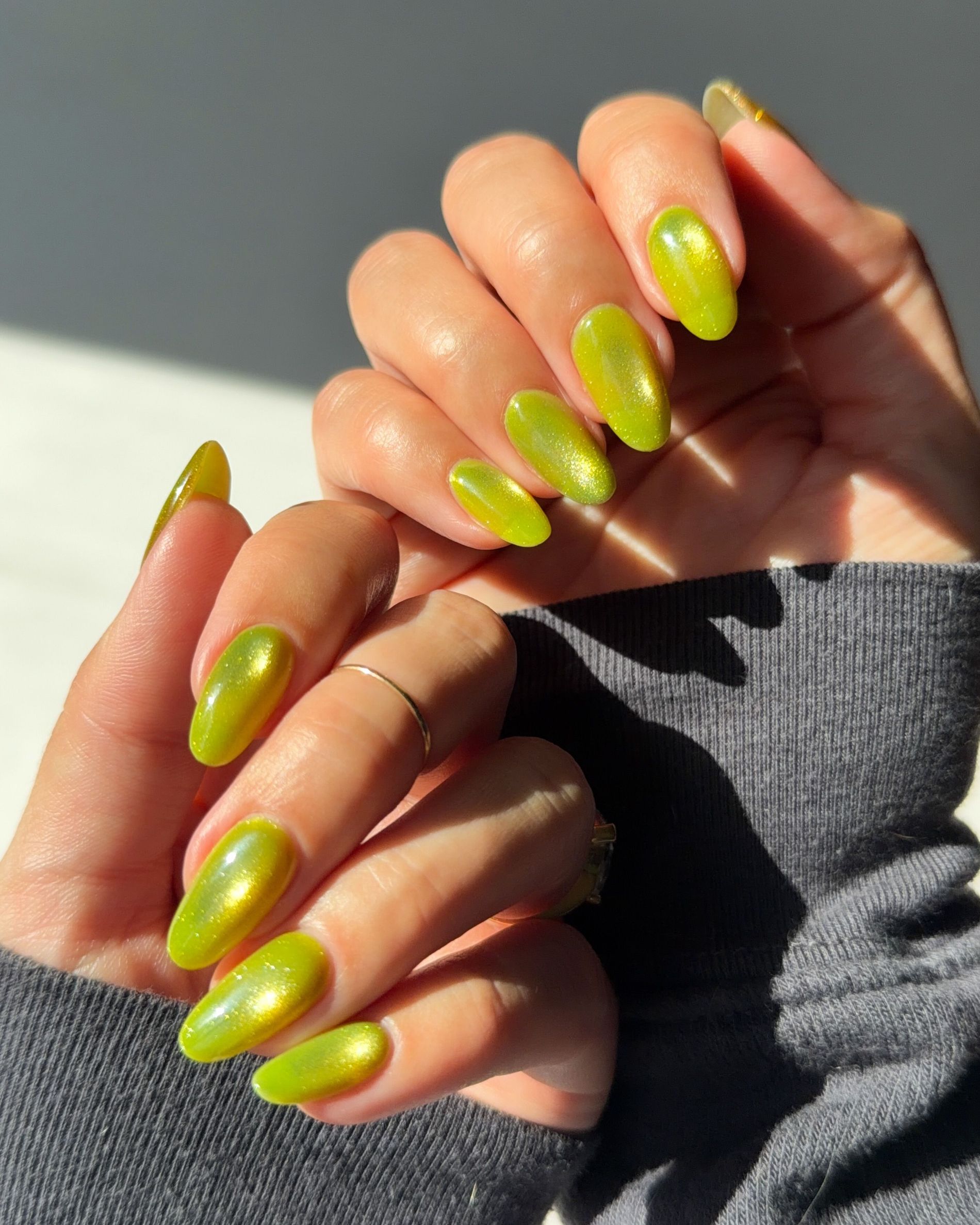 Poison green Halloween nail design