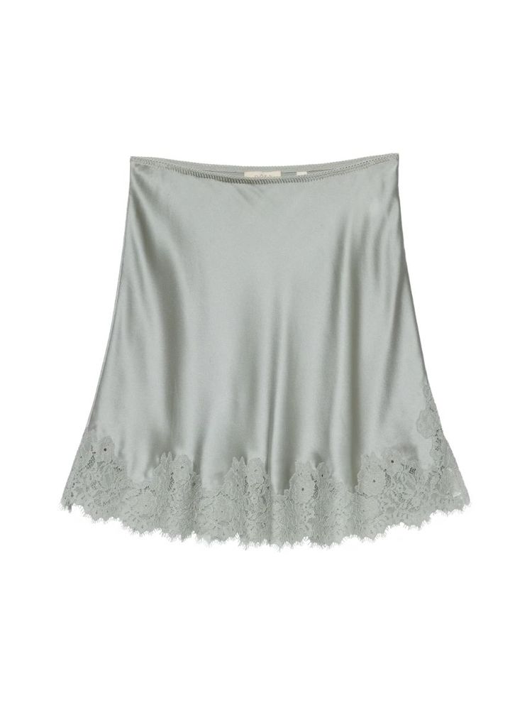 The best grey lace mini skirt - Doen - On a white background