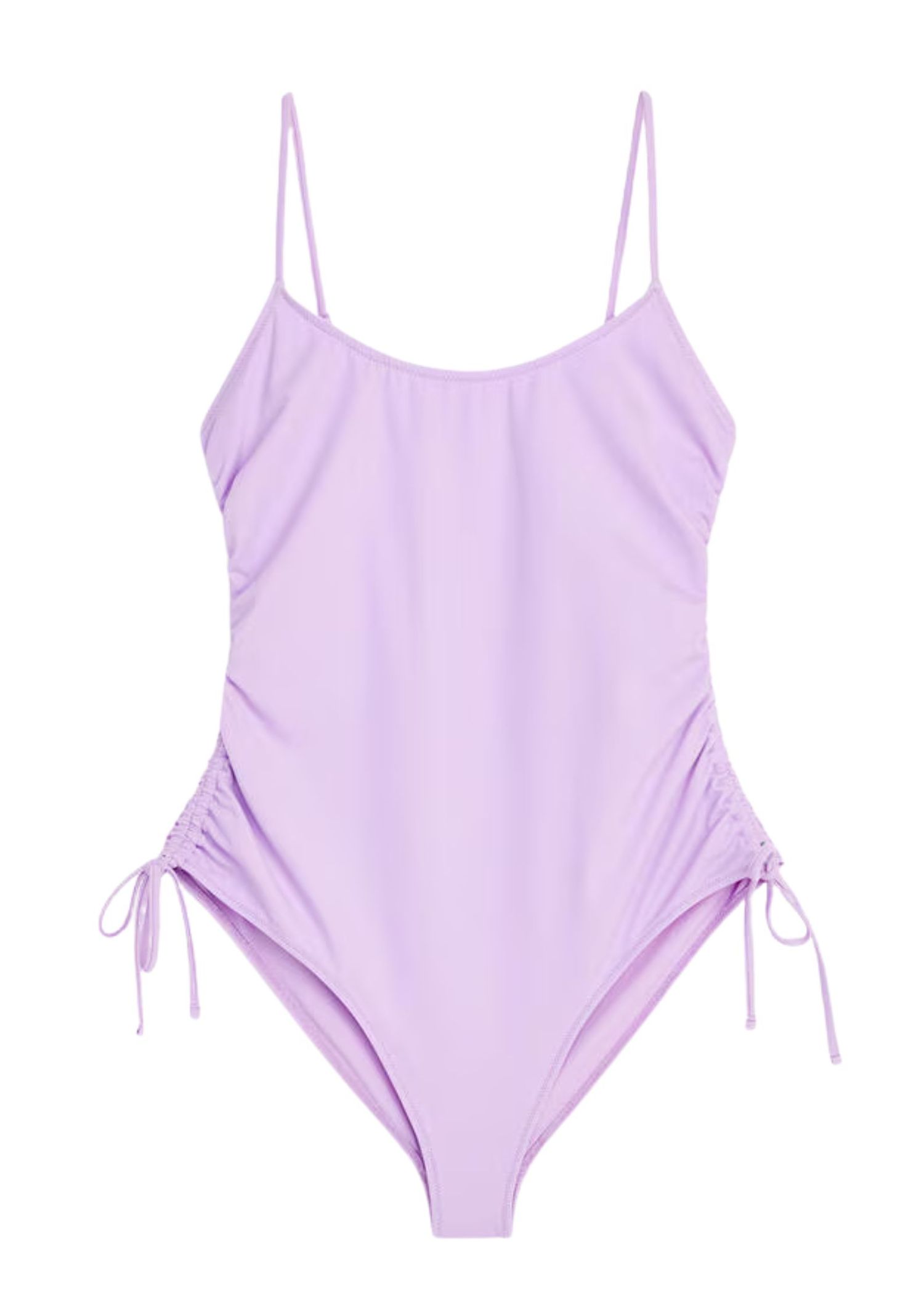 Purple swimsuit with rushing details