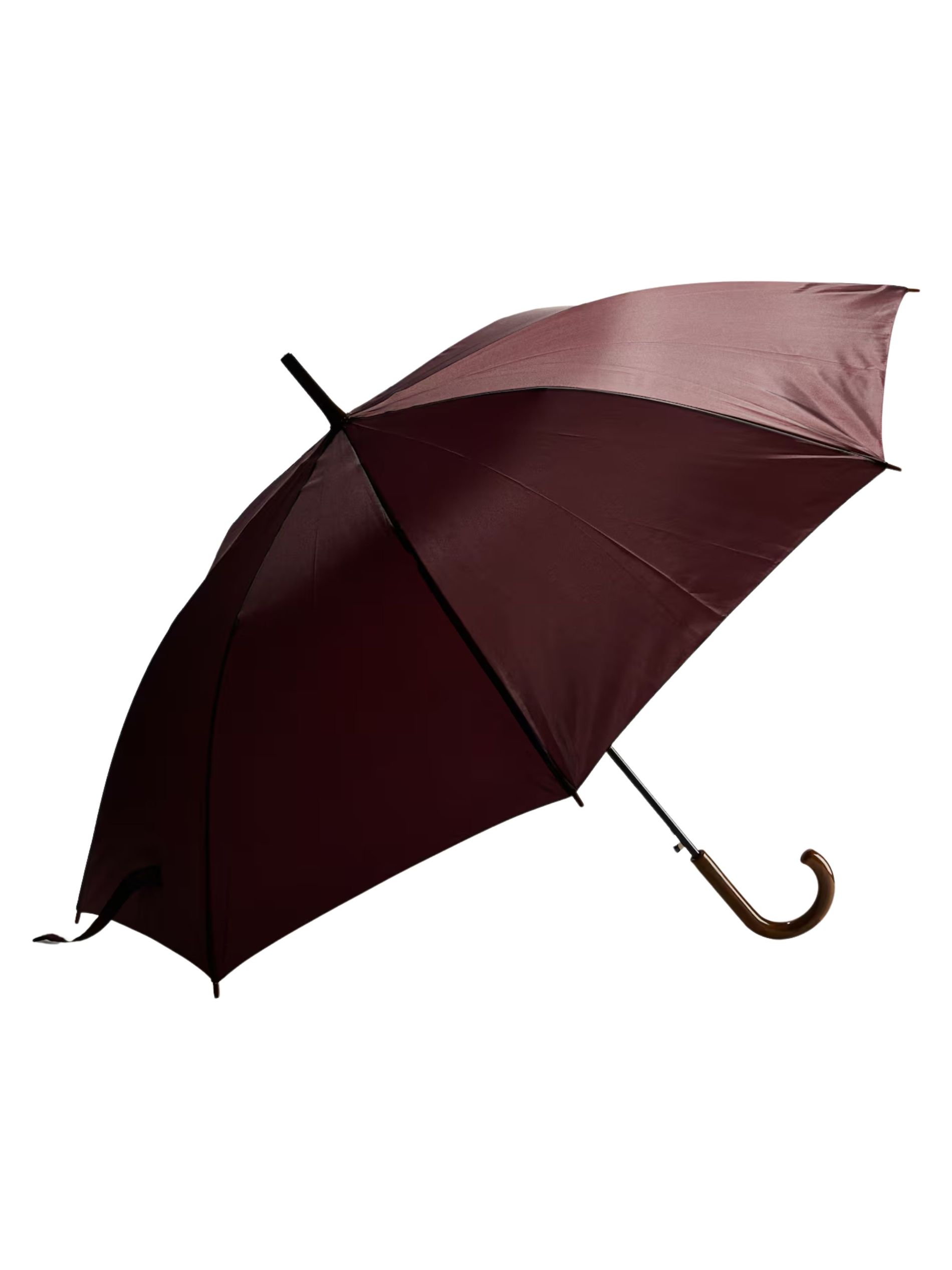 Plum umbrella against a white background