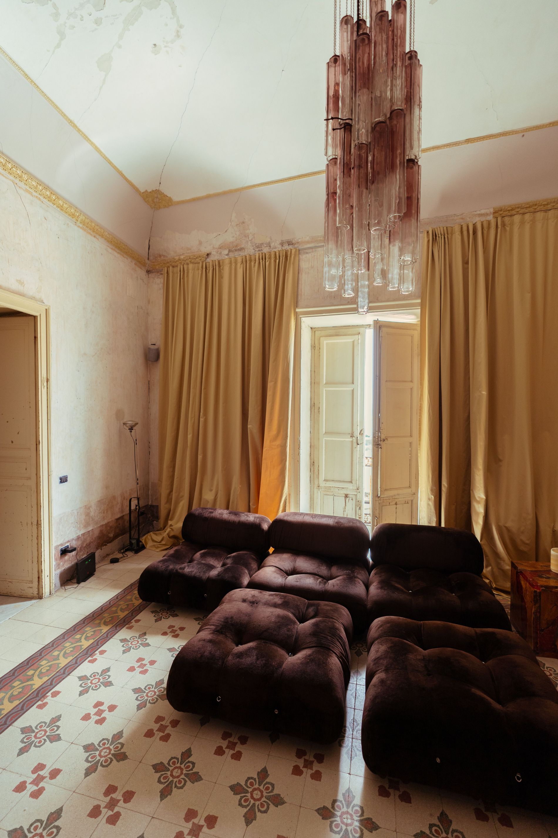 Arne Aksel velvet brown sofa chubby interiors modern