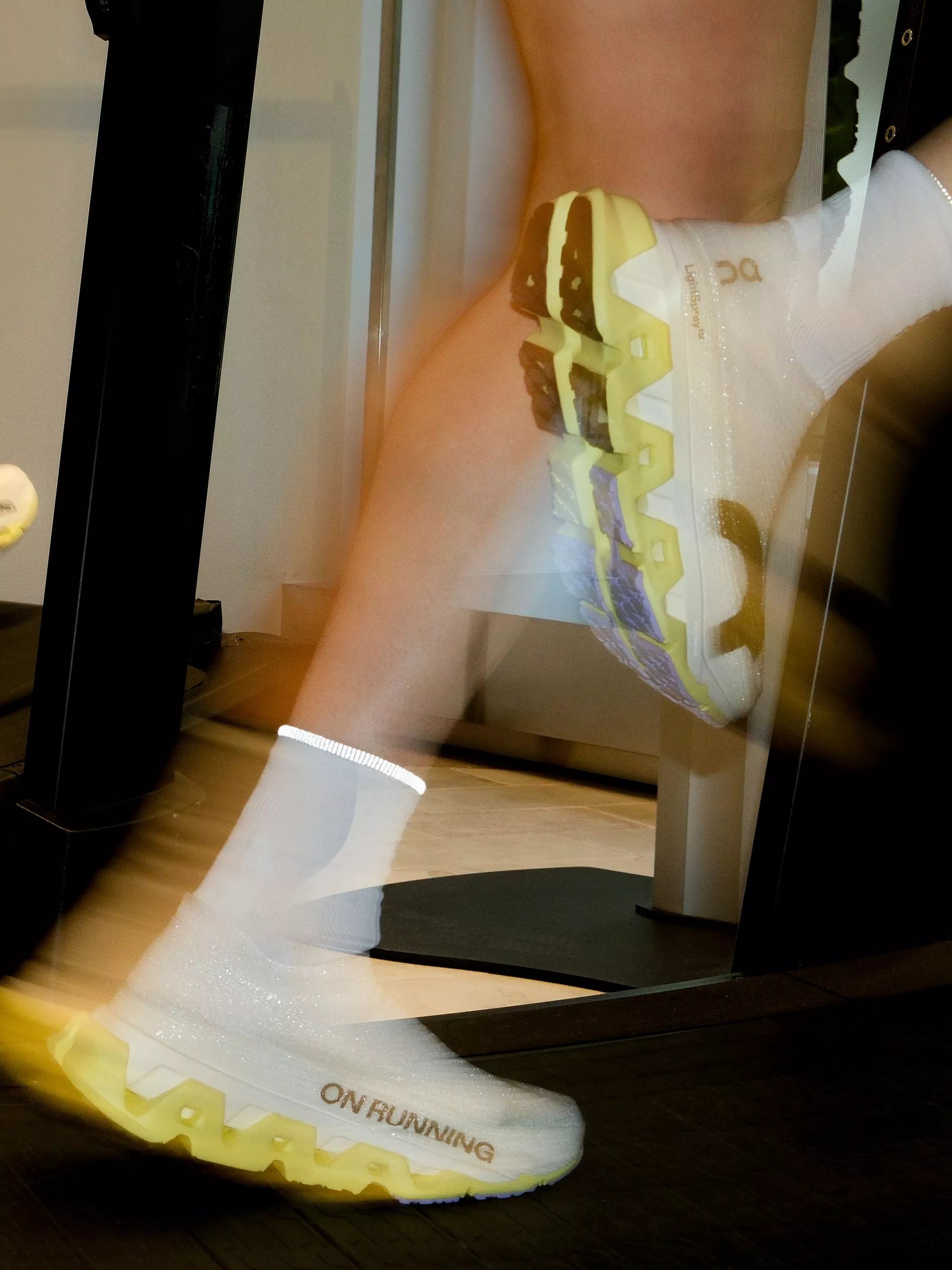 On's new LightSpray trainers in action