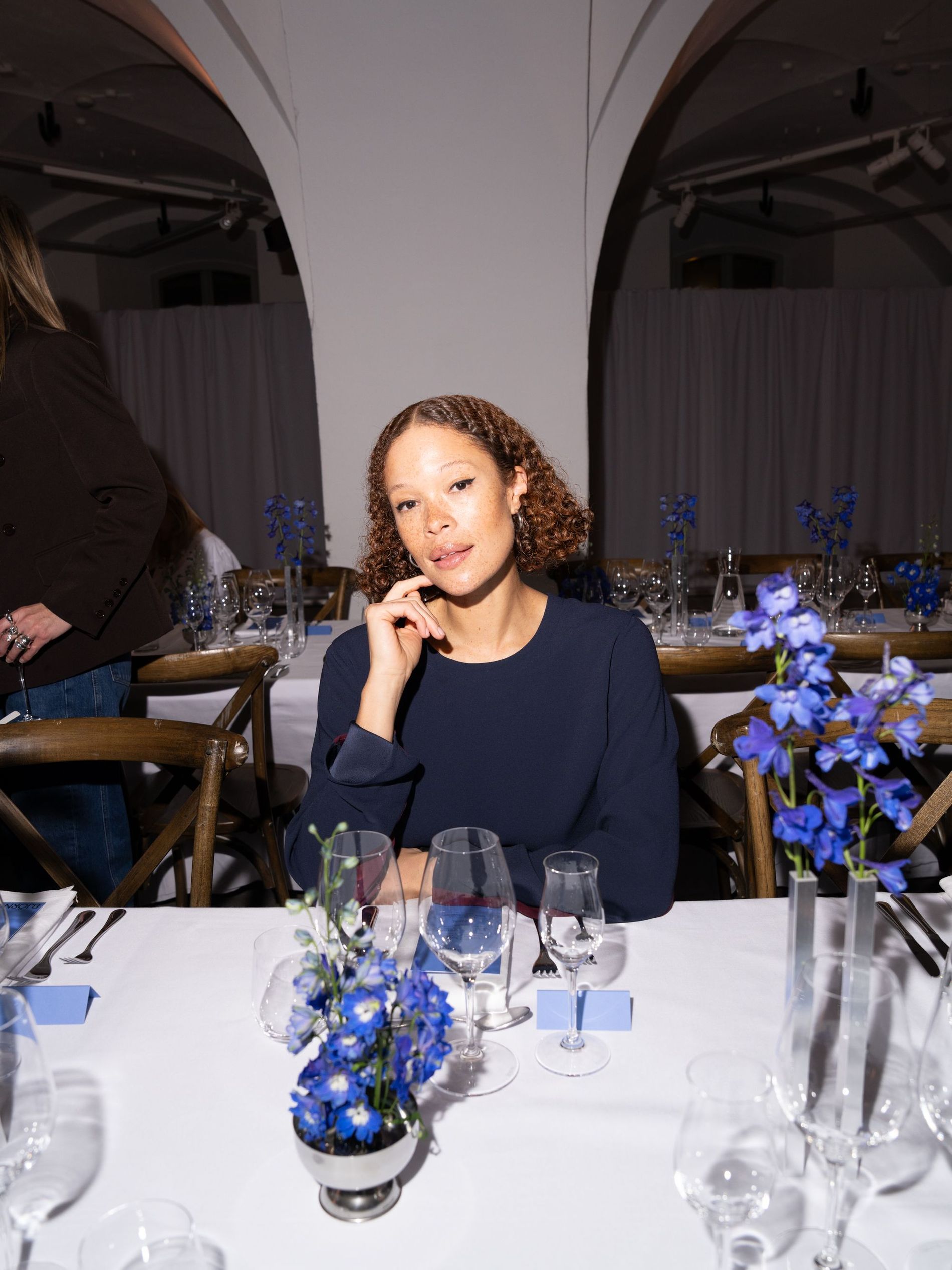 Guest pictured at the celebration of the renewed Björn Axén Stockholm flaship salon
