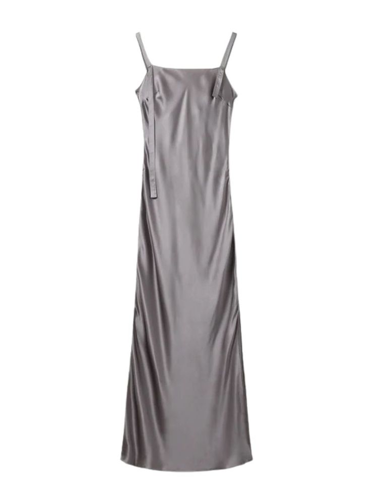 The best grey slip dress - The garment - On a white background