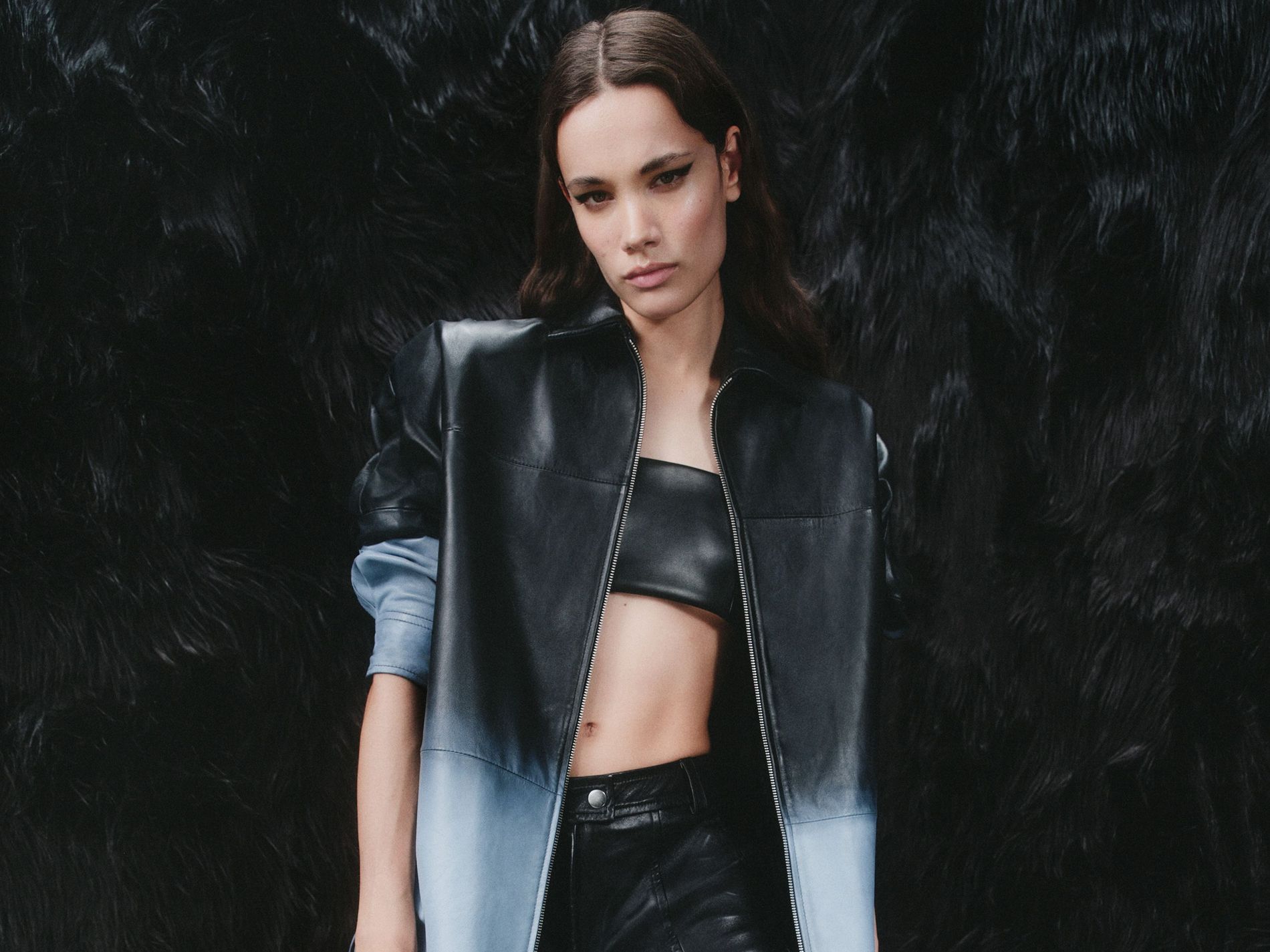 Faux leather jacket, Zara, Vogue India
