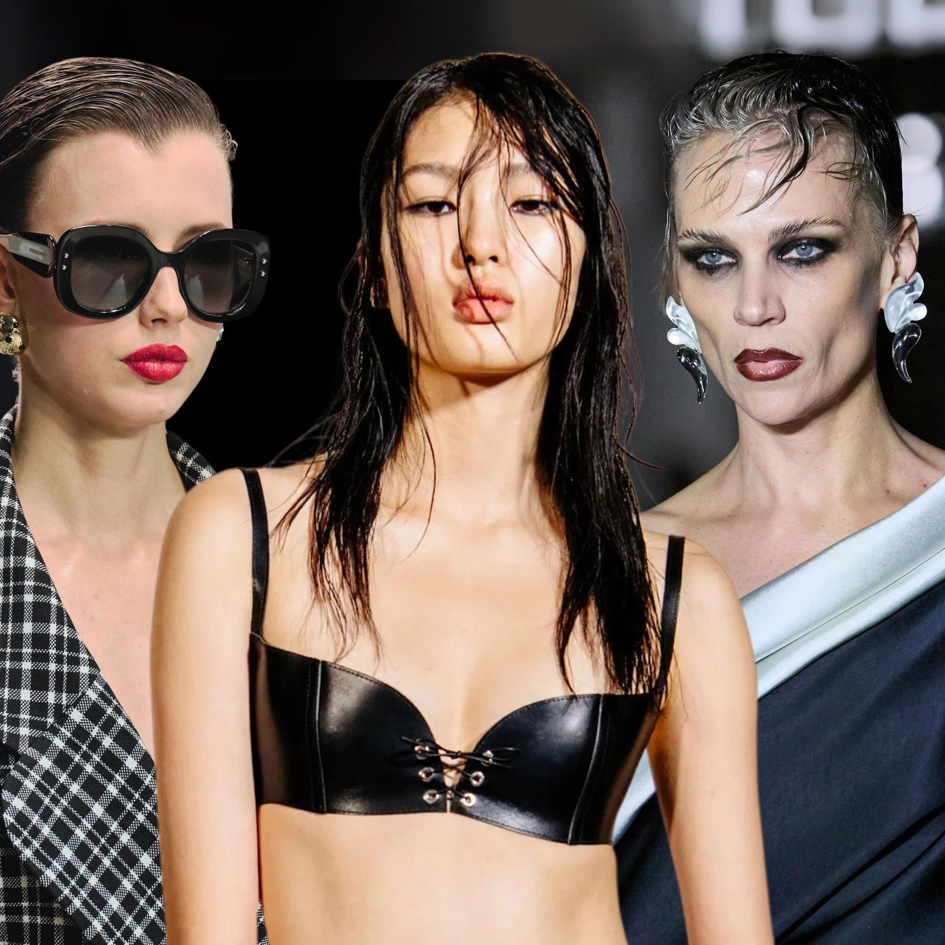 Red lips, black smokey eyes, and copious amount of gel were the three beauty tools in the MUA and hairstylist kit at New York Fashion Week – as exemplified by models walking Michael Kors, Ludovic De Saint Sernin, and Prabal Gurung