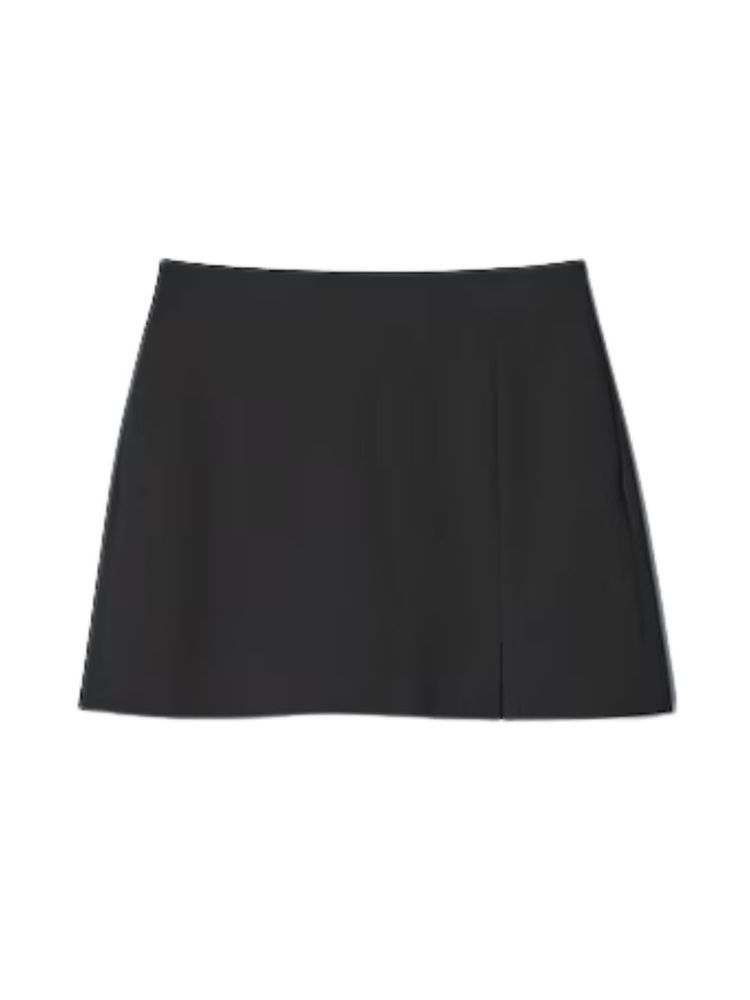 The best black mini slit skirt - Uniqlo - On a white background