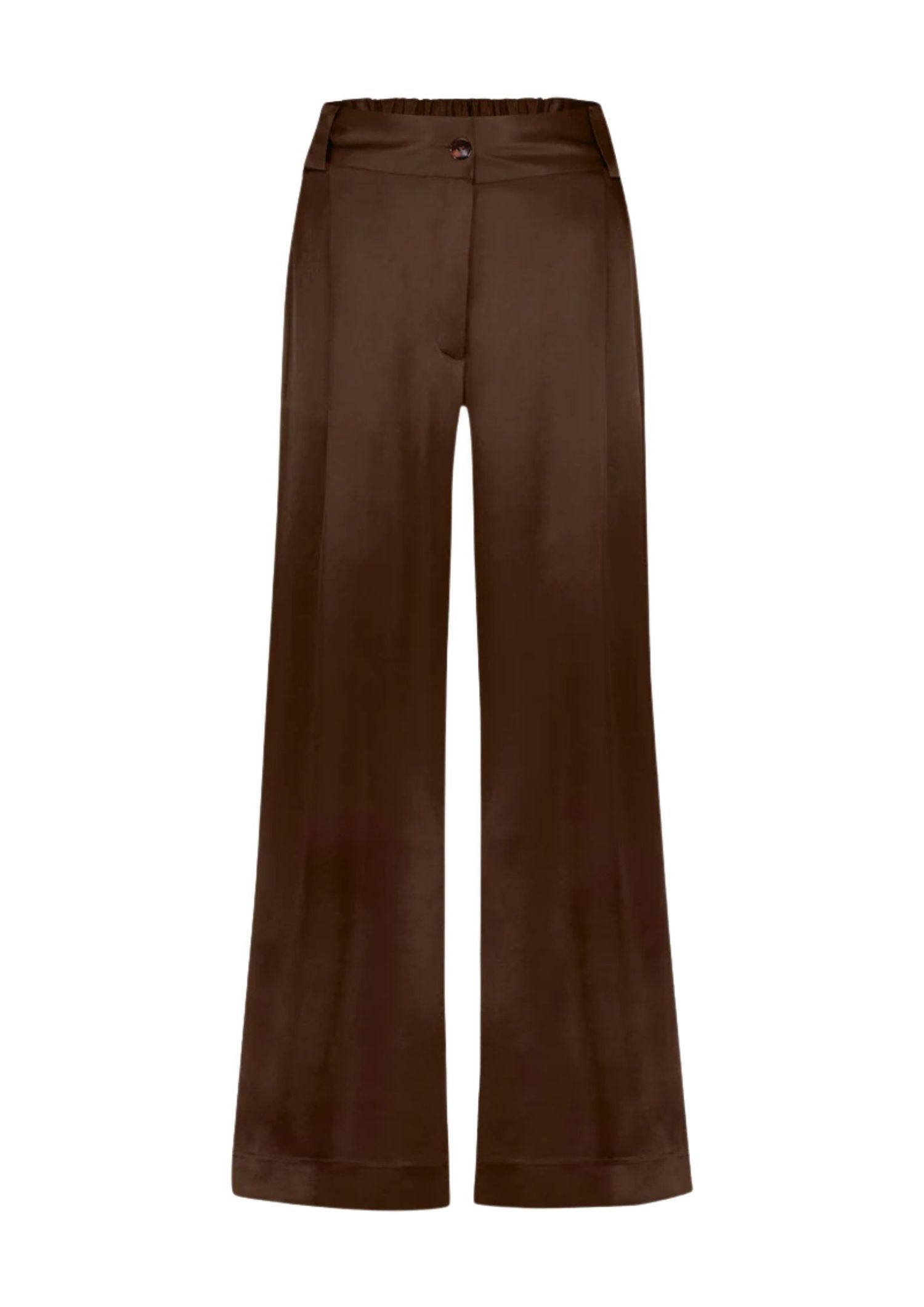 The best brown satin trousers - Viveh - On a white background