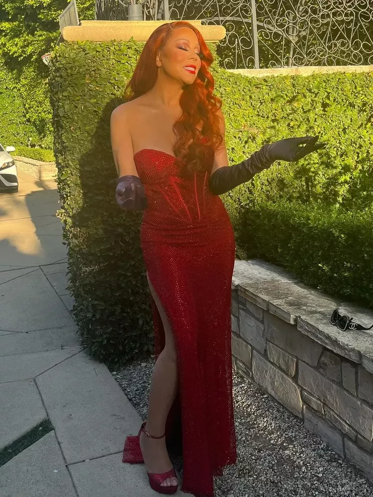 Mariah celebrated Halloween with a Jessica Rabbit costume in 2023.
