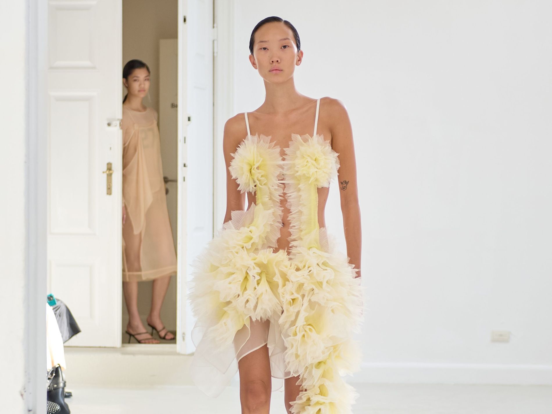 Model walks Anne Sofie Madsen runway show at CPHFW SS27