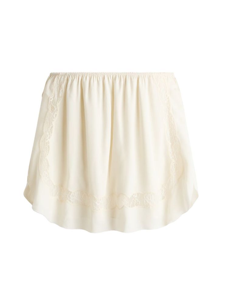 The best white mini skirt with lace - H&M - On a white background