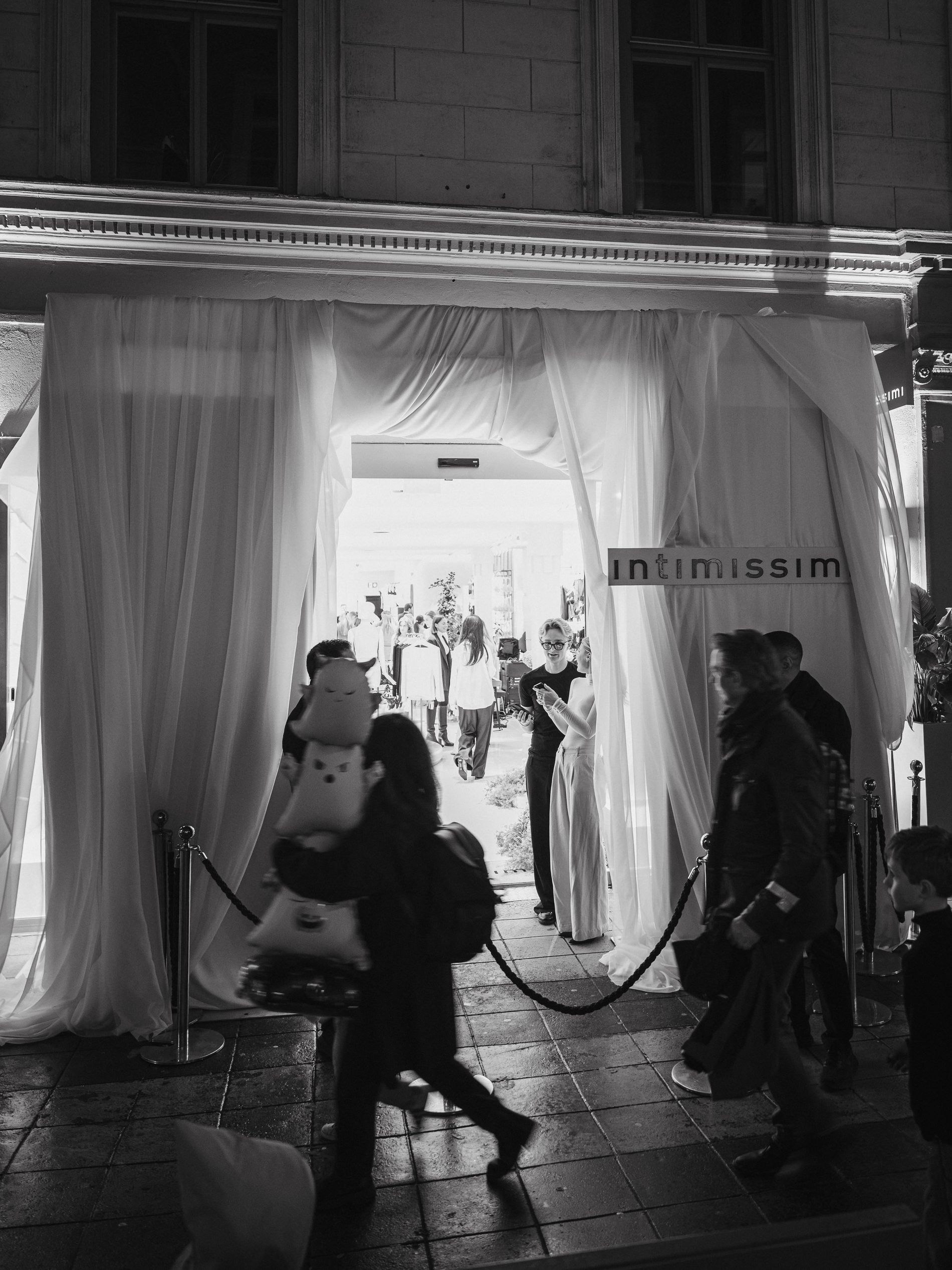 The entrance of the new intimissimi store opening
