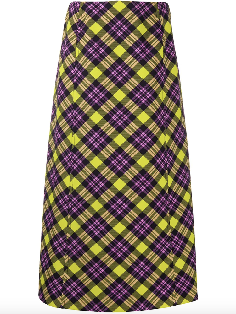 Anne checked pencil skirt