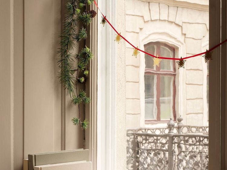 Georg Jensen christmas tree gold decorations window festive