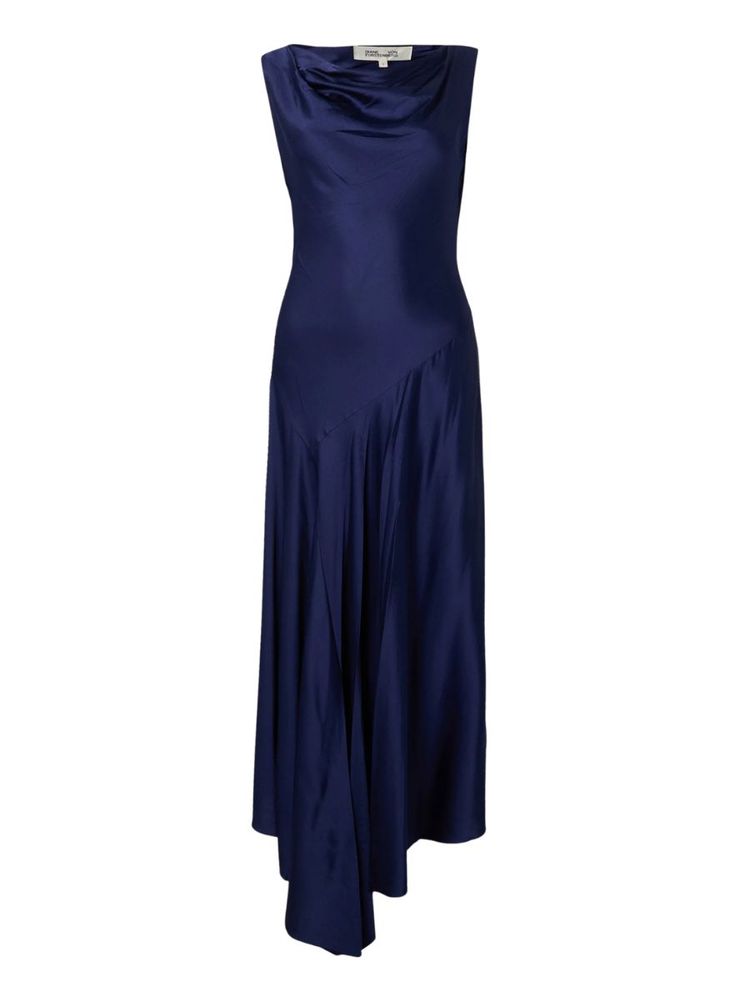 The best midnight blue maxi dress - Diane von Furstenberg - On a white background
