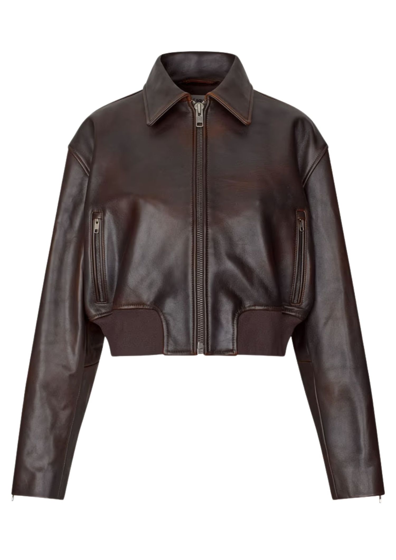 The best leather jacket by Oval Square on a white background