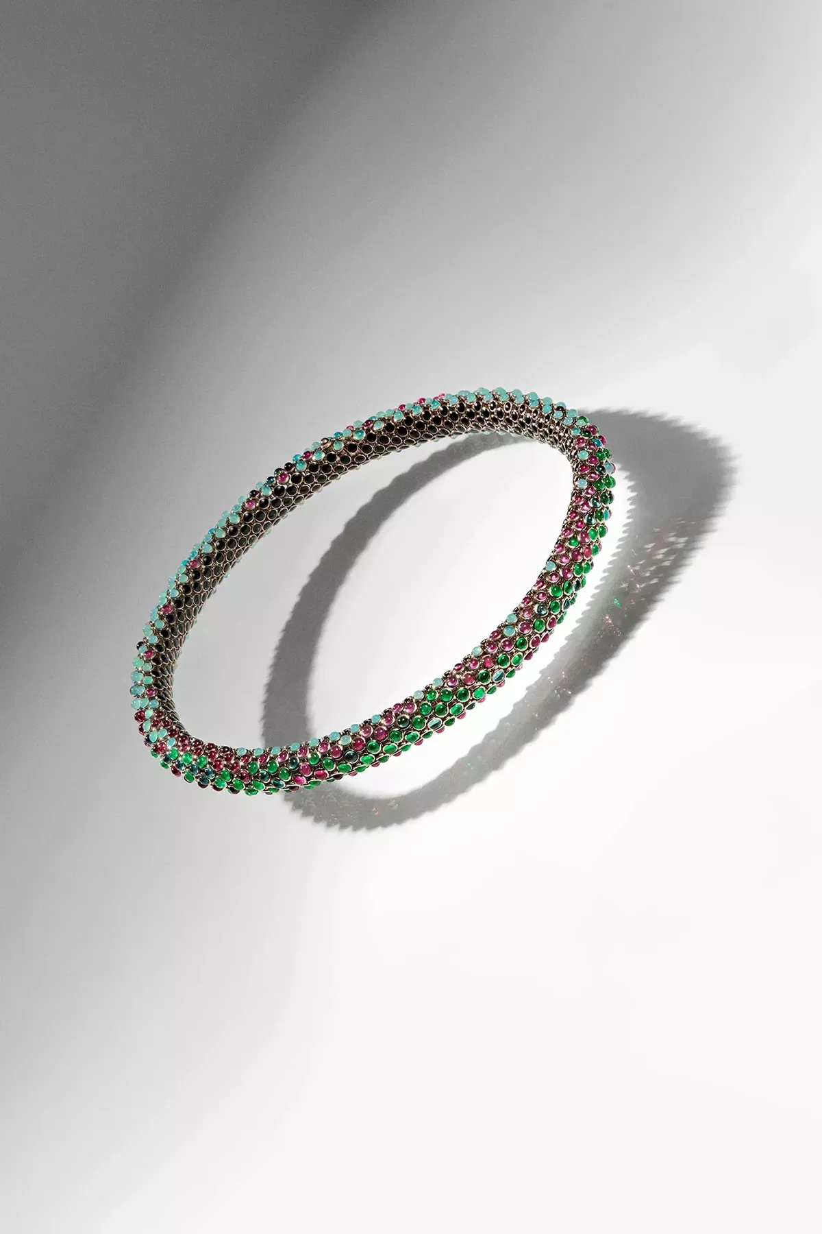 The finished Cartier necklace, inspired by the “magical, colourful” world of Wonka.