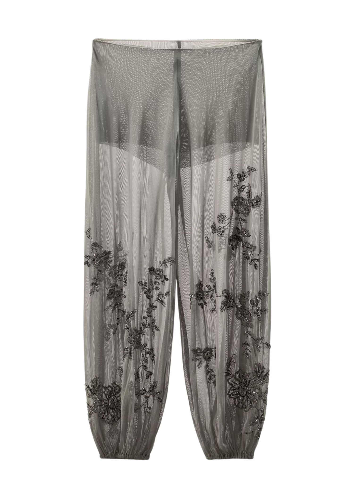 The best sequins embroidered balloon trousers - Zara - On a white background