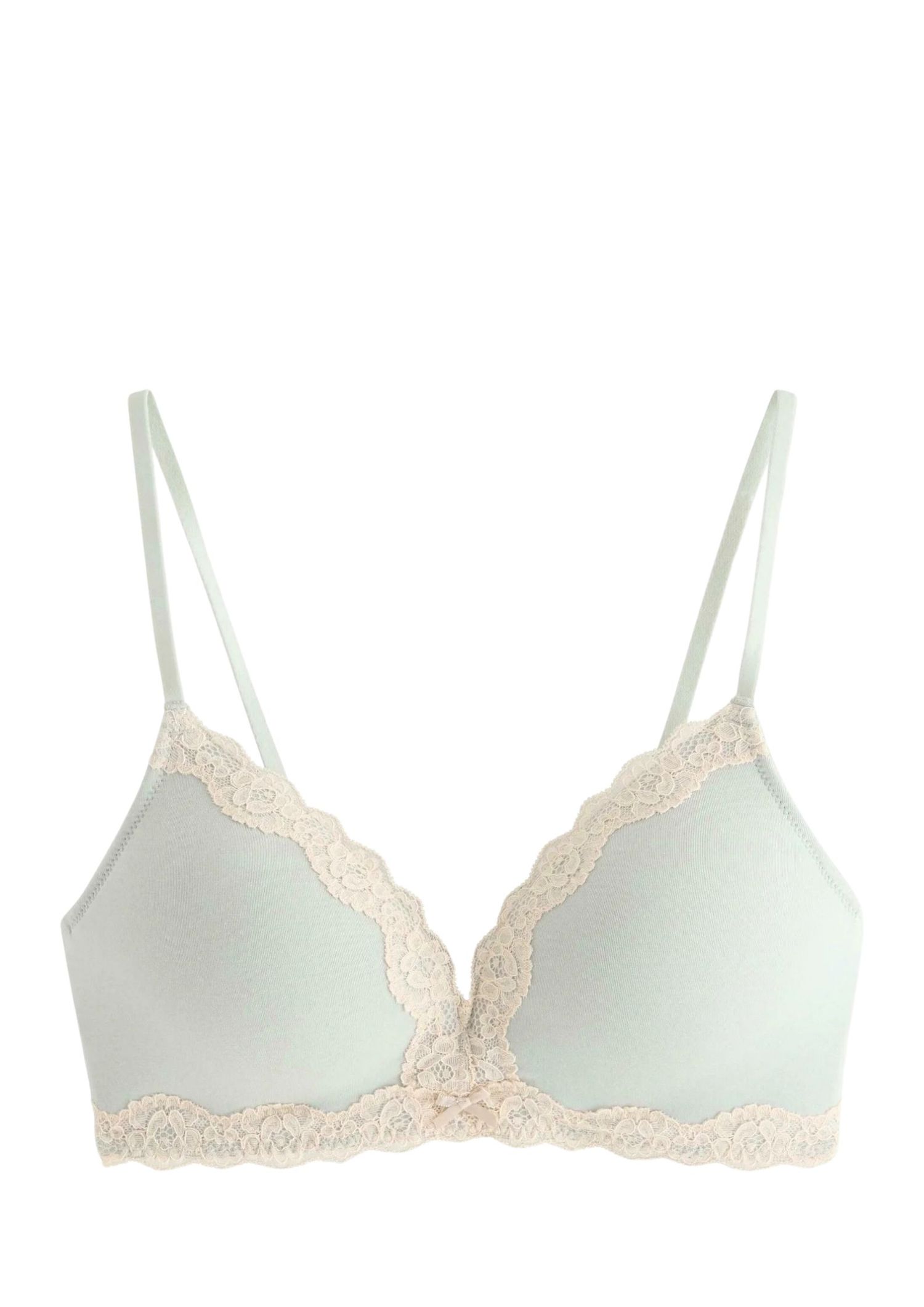 Mint green wire-free bra