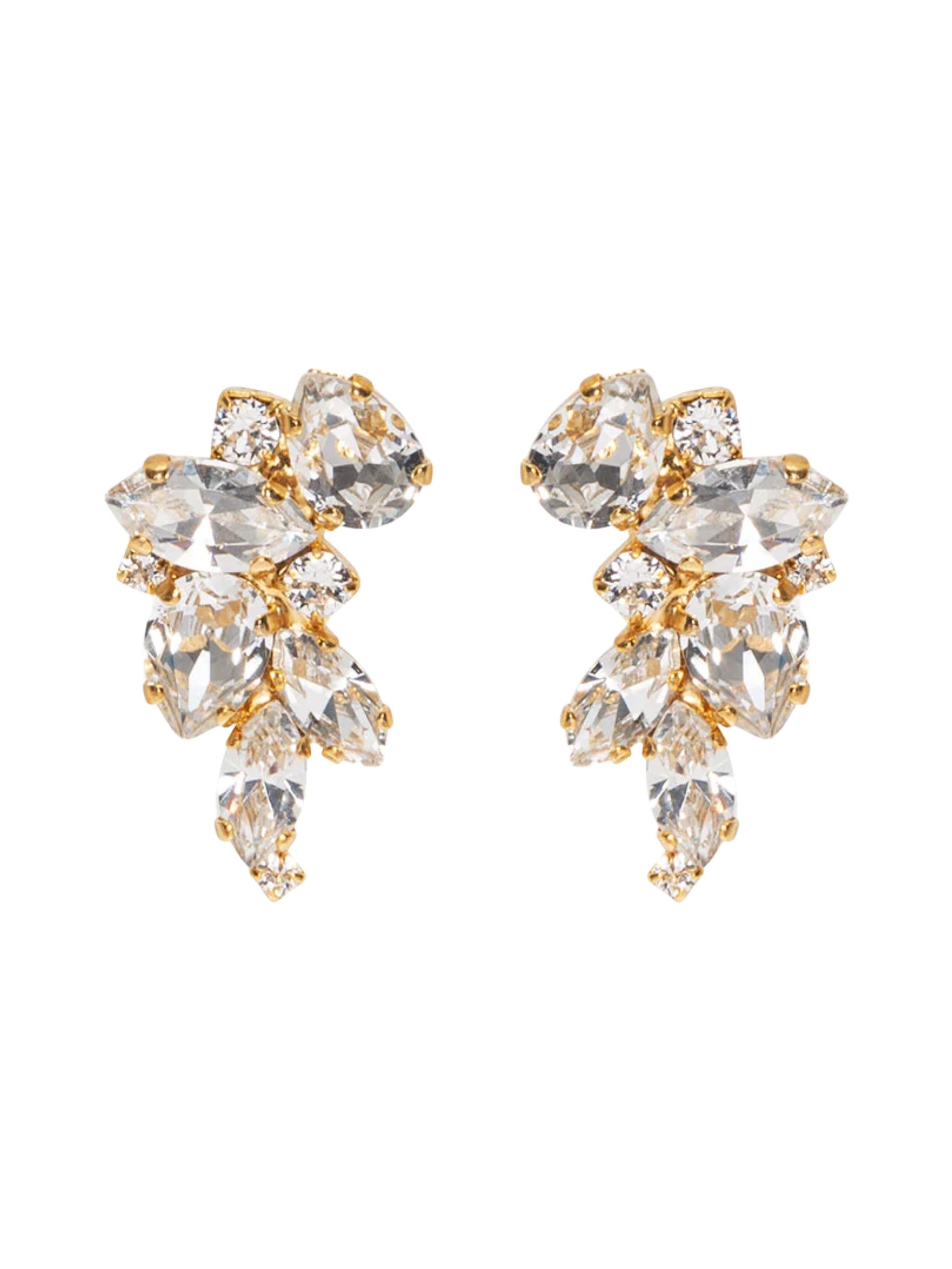 Crystal earrings from Carolinne Svedbom against a white background