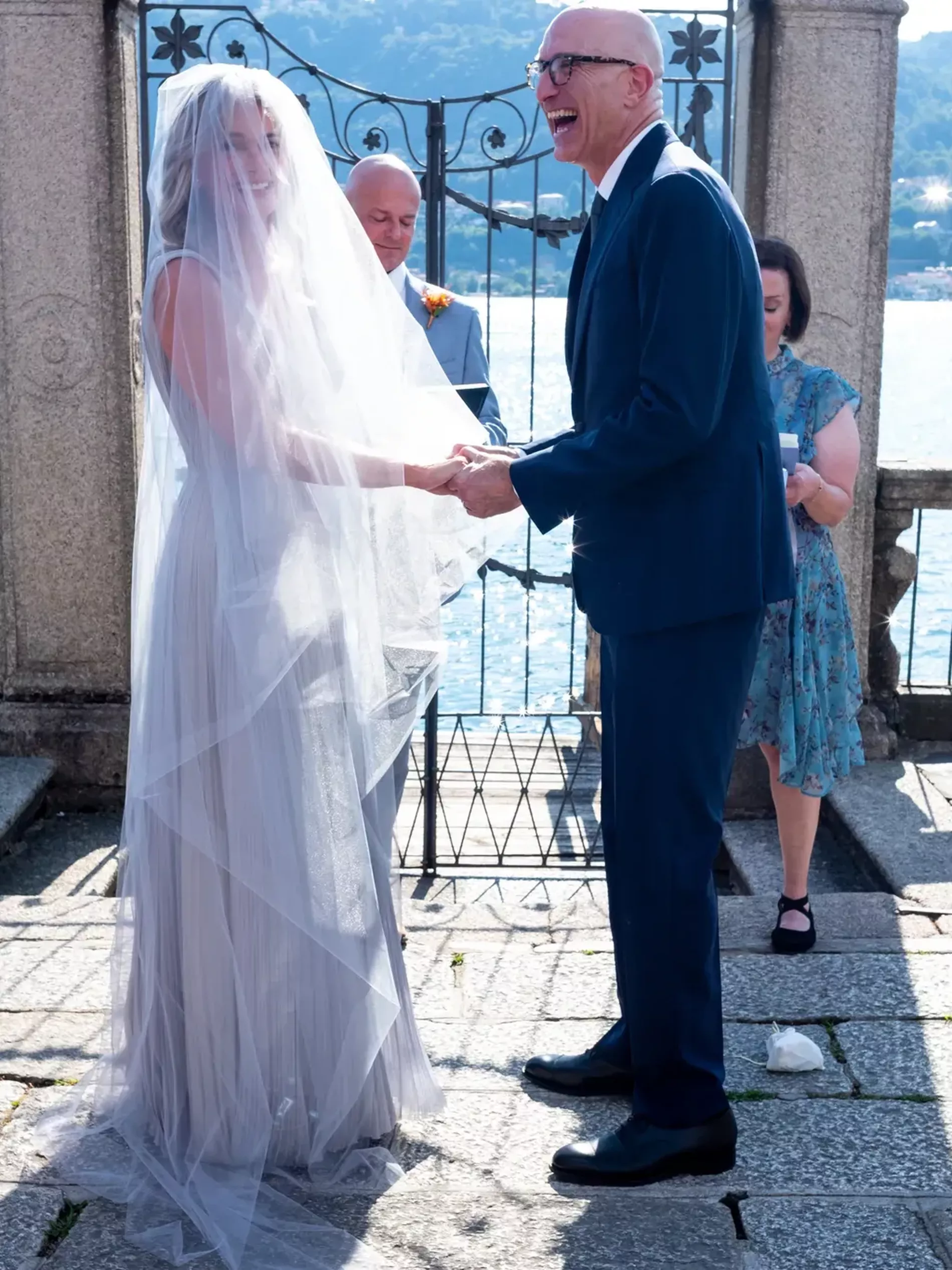 Paulina Porizkova Lakeside Italian Wedding to Jeff Greenstein