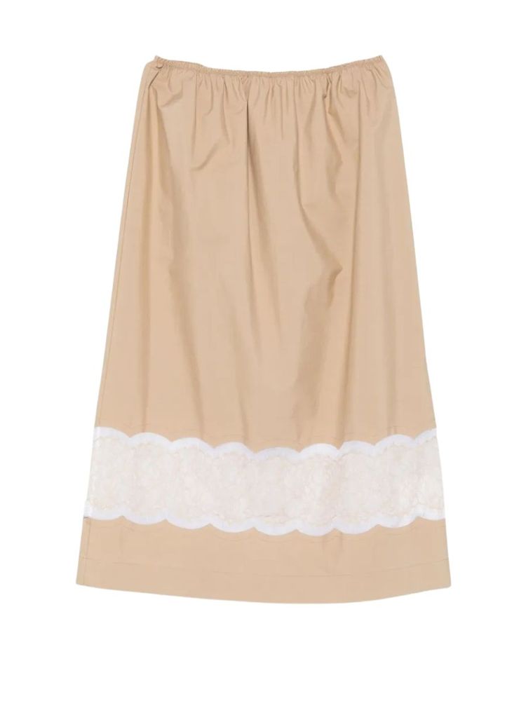 The best beige lace trim skirt - Carven - On a white background