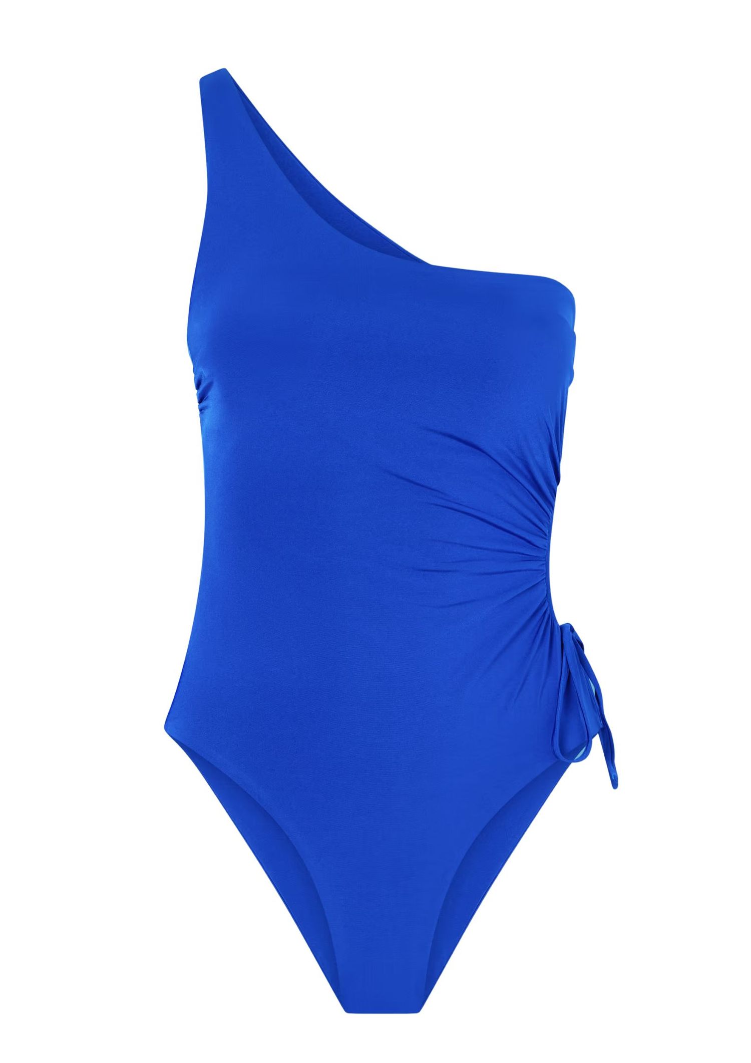 Cobalt blue one-piece swimsuit