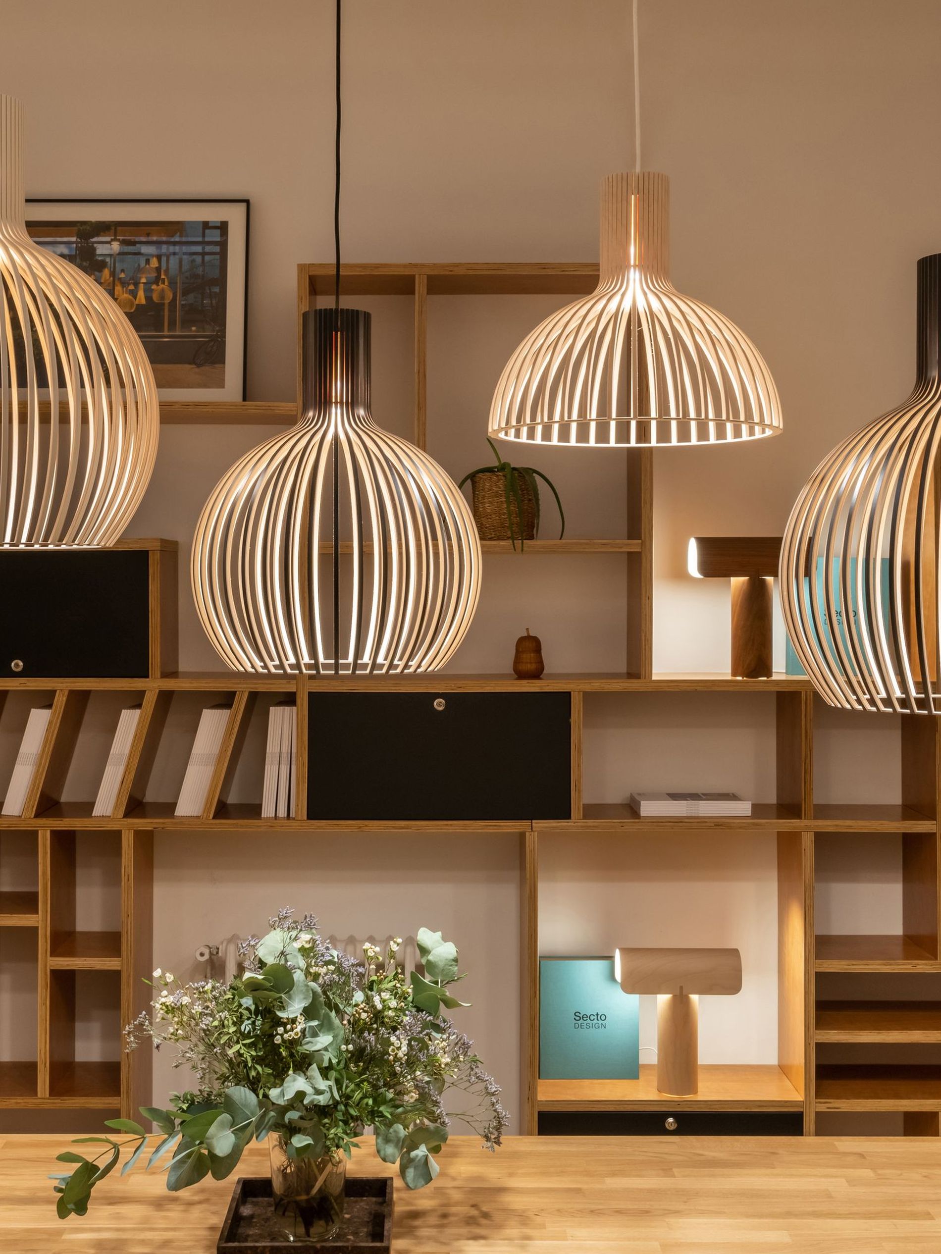 Secto Design wooden lamps
