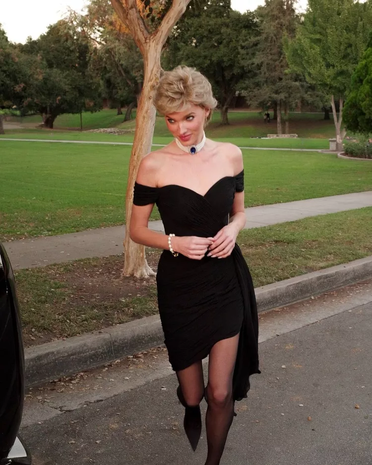 Halloween 2024 See how Elsa Hosk perfected her Princess Diana costume down to the pearl choker Vogue Scandinavia