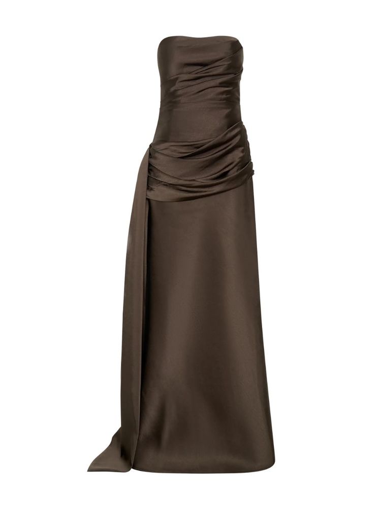 The best affordable brown gown - Meshki - On a white background