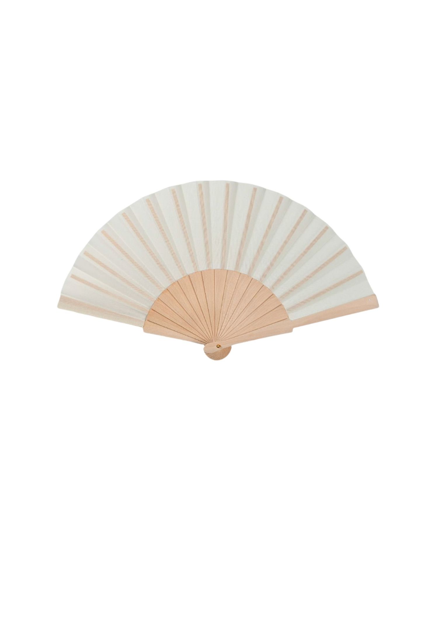 A white hand fan