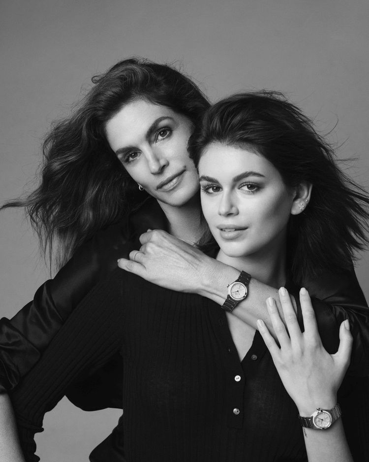 Cindy Crawford and Kaia Gerber in Omega campaign