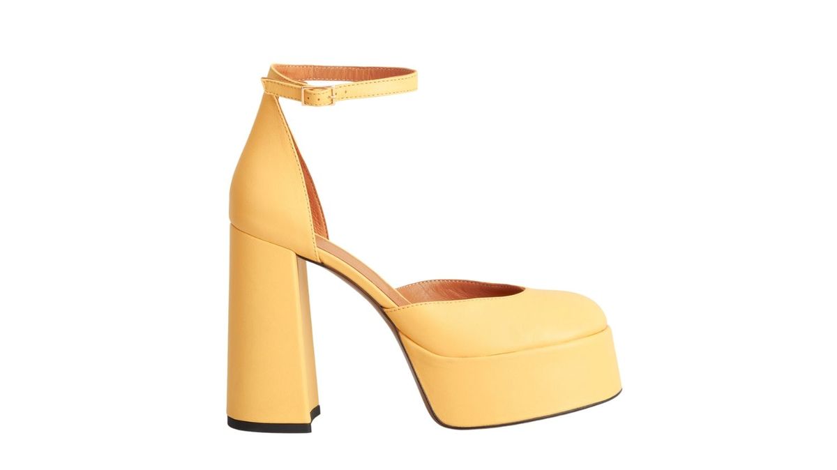 Yellow platform heel from ATP's spring/summer 2023 collection