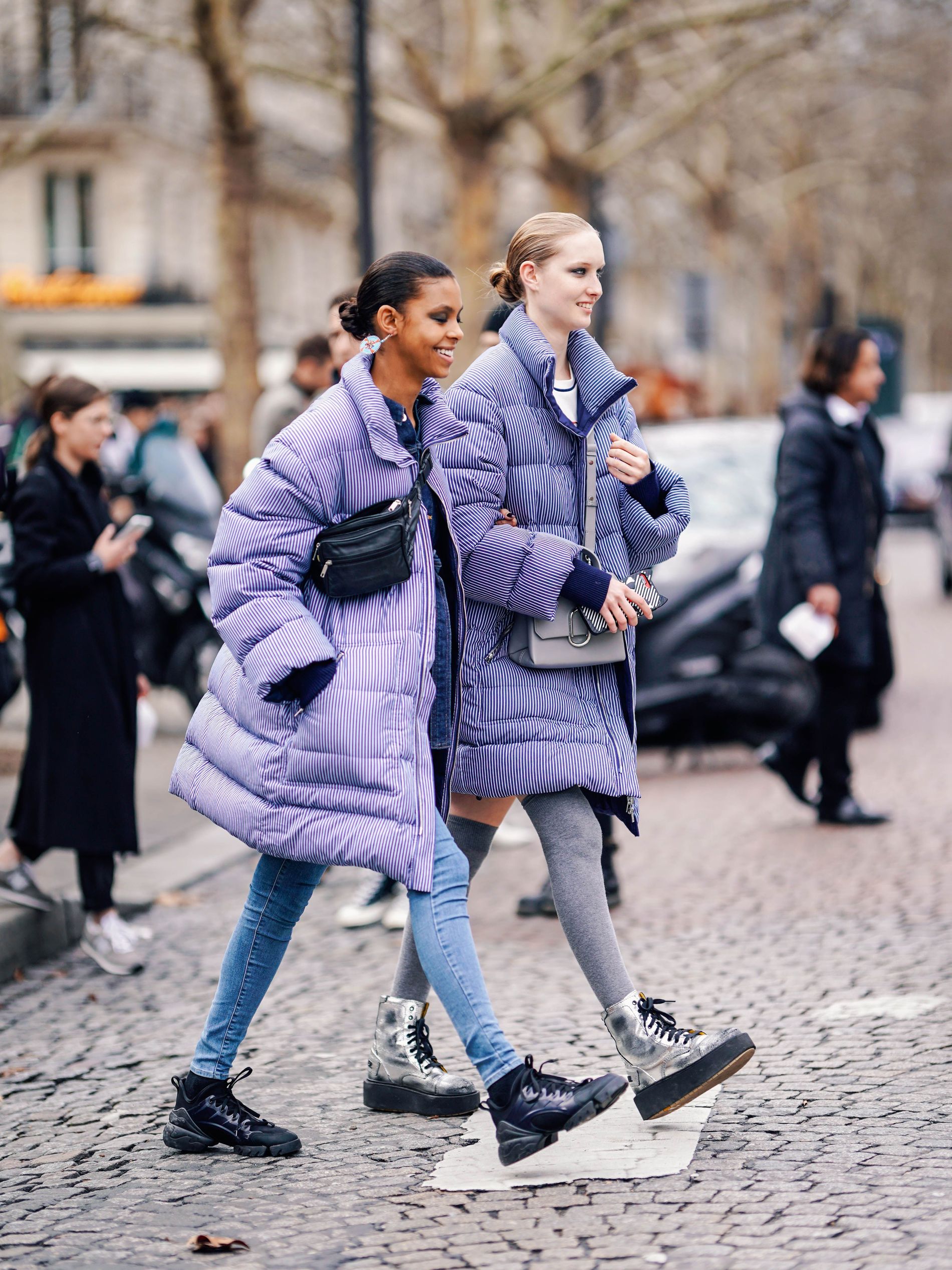 Padded coat in sales a bag