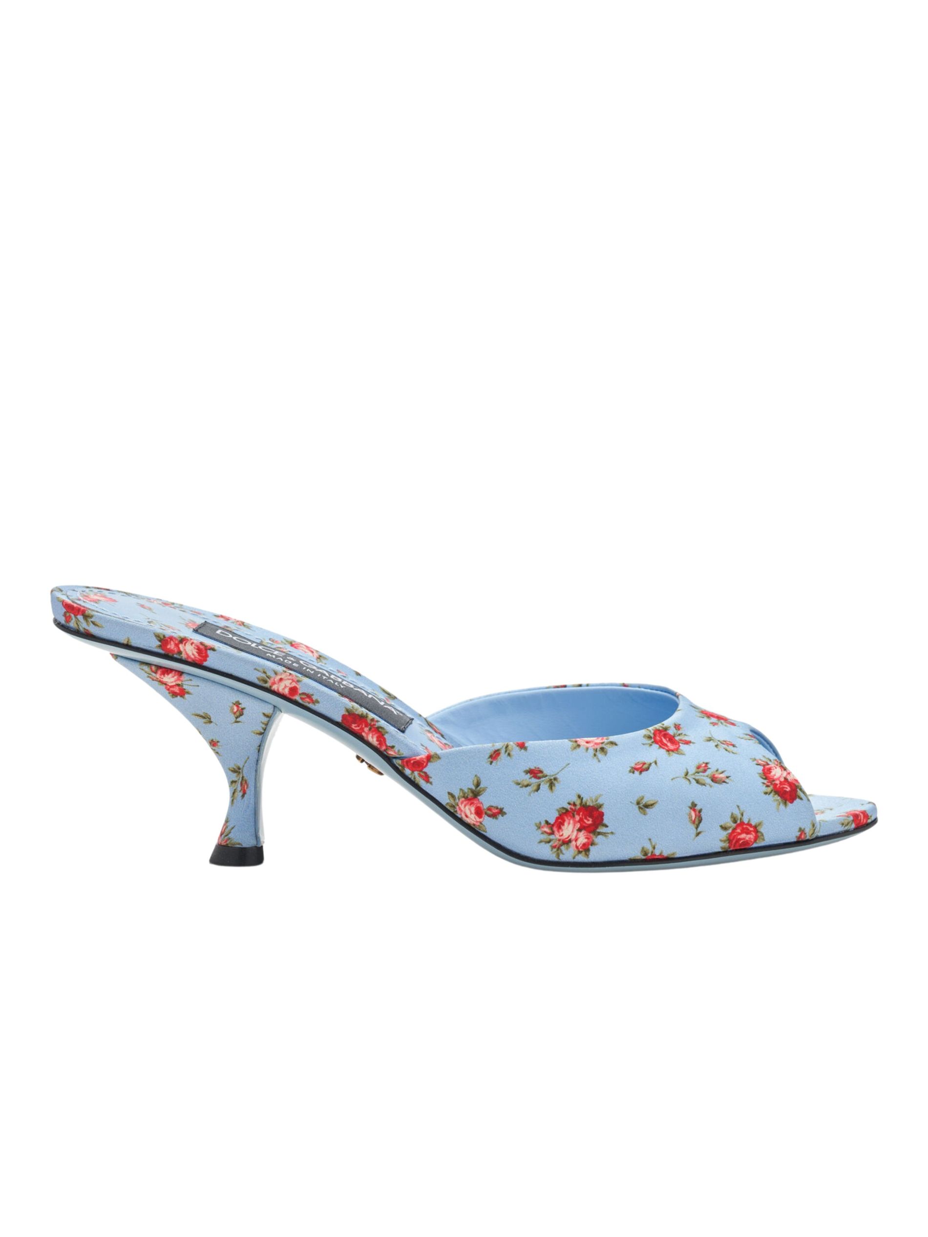 The best blue printed wedding heels - Dolce & Gabbana - On a white background