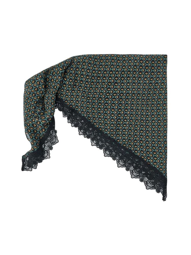 The best printed lace trim scarf - Zara - On a white background