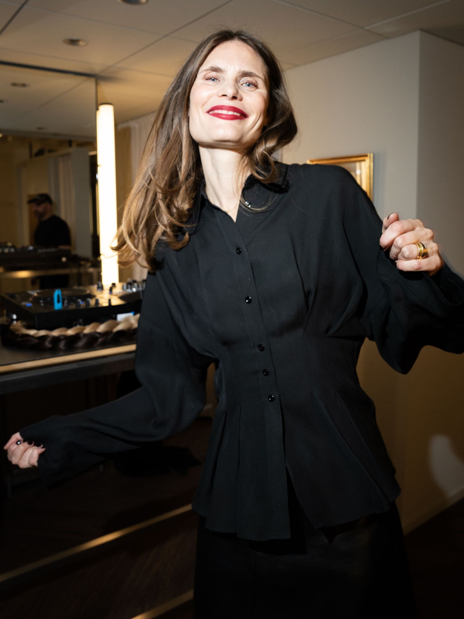 Guest pictured at the celebration of the renewed Björn Axén Stockholm flaship salon
