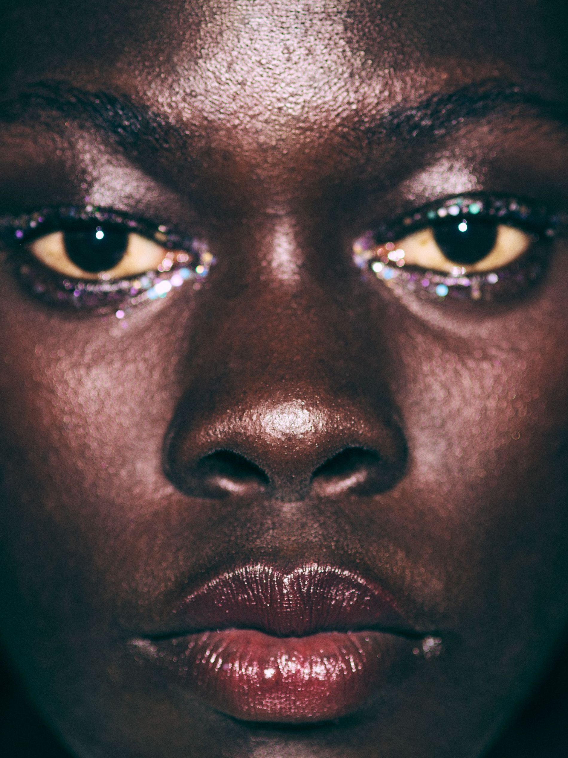 Model pictured backstage at the Caro Editions SS27 show