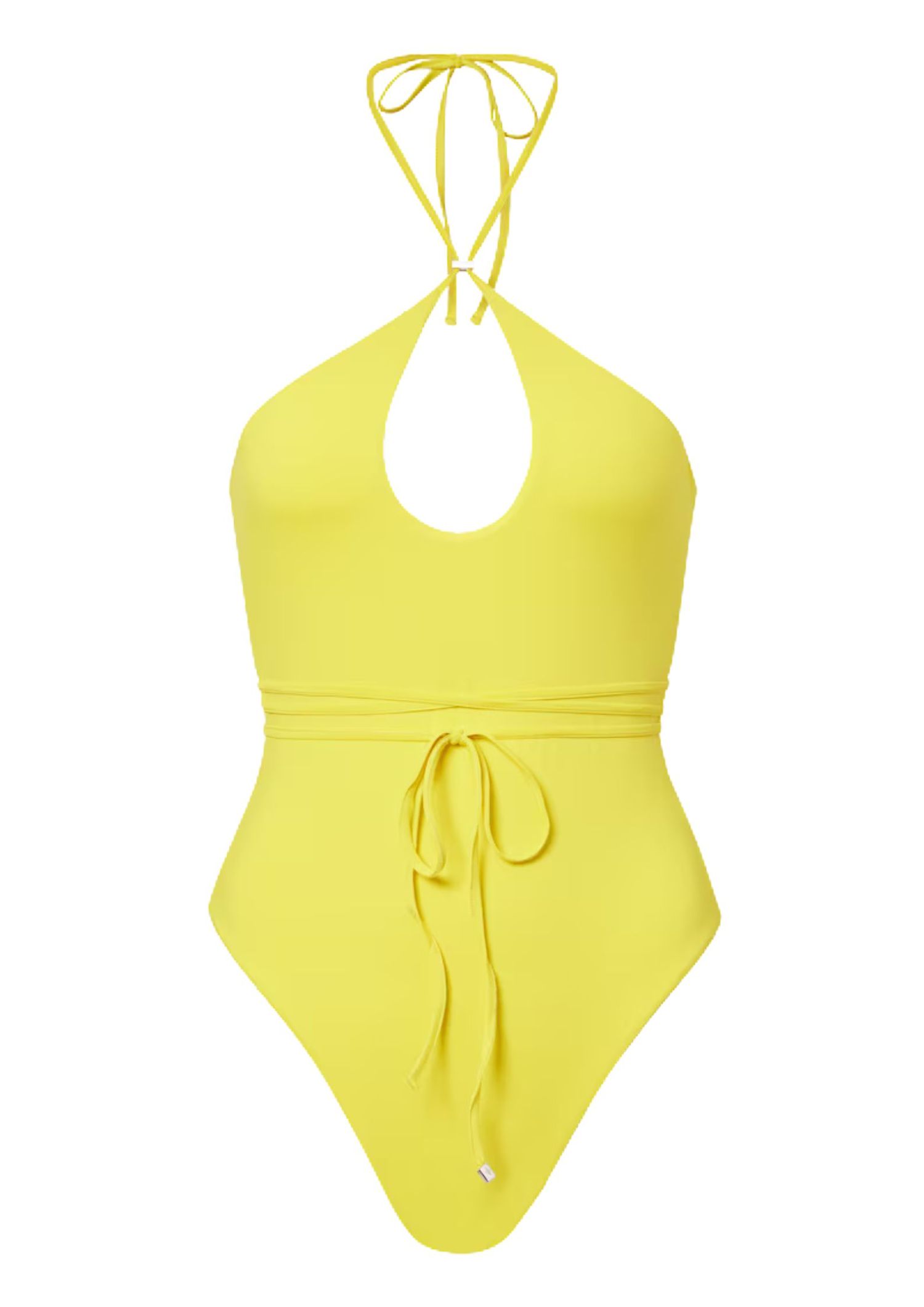 Yellow keyhole swimsuit