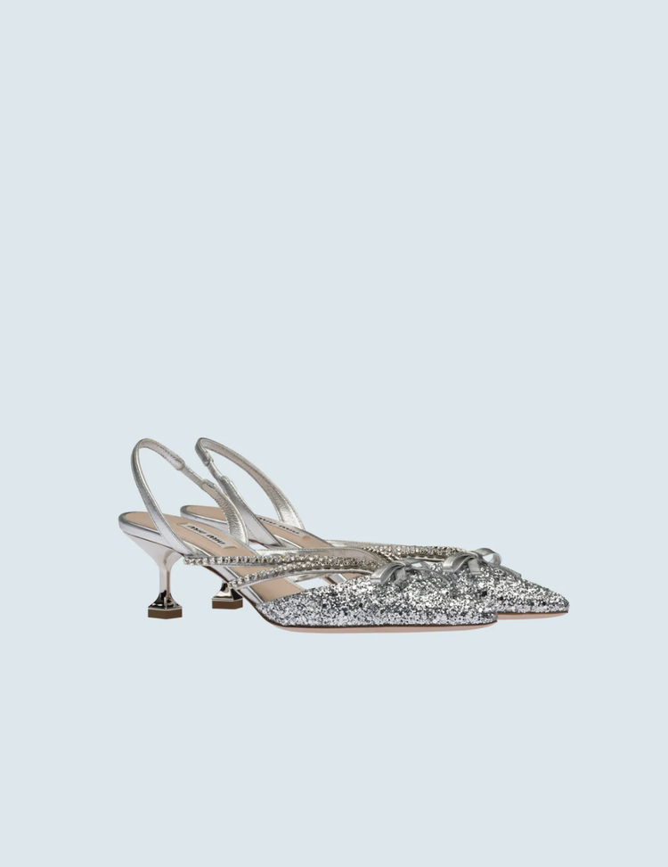 Miu Miu glitter sandals